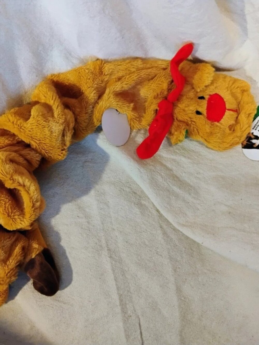SPOT Skinneeez Holiday Reindeer Dog Toy - Stretchy Plush, Stretches 36"